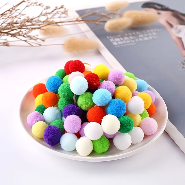 400/200/100pcs Mixed Color Pom Poms, Craft Pom Pom Balls, Colorful Pompoms,  For Art And Crafts Making Decoration - AliExpress